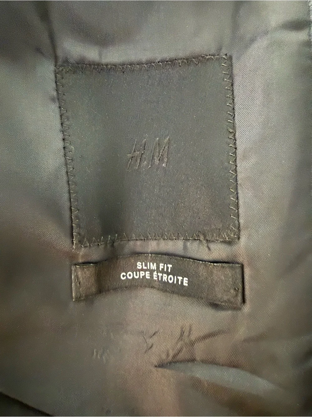 H&M Men's Light Gray Two-Button Slim Fit Blazer